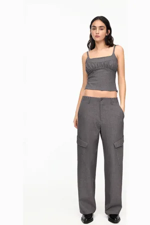 Pull&Bear Pantalon Habillé Cargo À Rayures Tennis