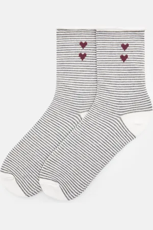 Pull&Bear Chaussettes À Rayures Cœurs