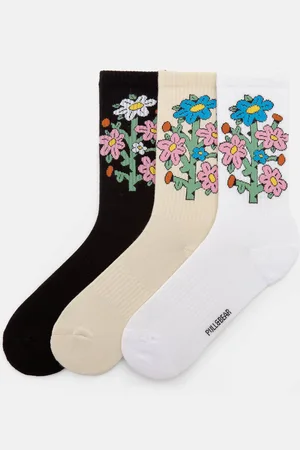 Pull&Bear Lot 3 Paires De Chaussettes Fleurs