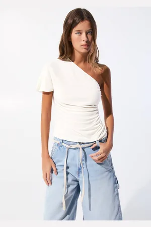 Pull&Bear Top Asymétrique Fronces