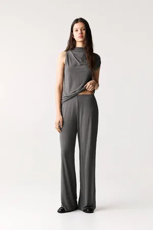 Pull&Bear Pantalon Flare Froissé