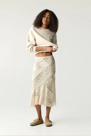 Pull&Bear Jupe Midi En Dentelle