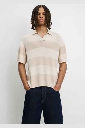 Pull&Bear Polo Rayé Texturé