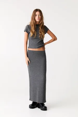 Pull&Bear Jupe Midi En Maille