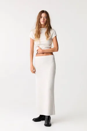 Pull&Bear Jupe Midi En Maille
