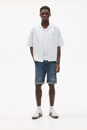 Pull&Bear Bermuda En Jean Slim Déchirures