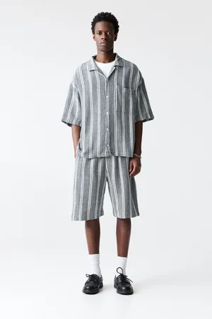 Pull&Bear Bermuda Jogger Rustique Rayures