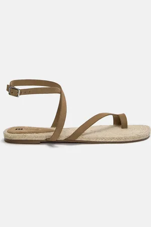 Pull&Bear Sandales Plates Jute Cuir