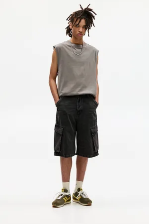 Pull&Bear Bermuda Denim Cargo Skater Stwd