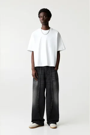 Pull&Bear Jean Baggy À Franges Stwd