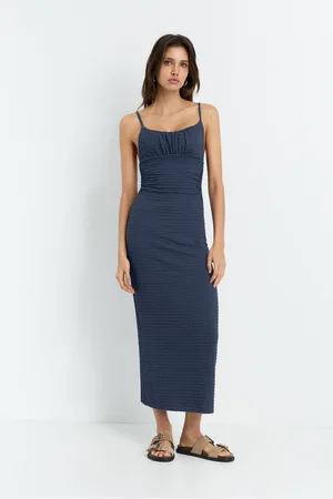 Pull&Bear Robe Midi Rustique
