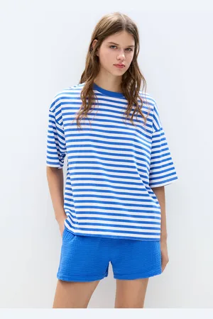 Pull&Bear T-Shirt À Rayures À Manches Courtes