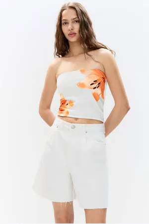 Pull&Bear Top Bandeau À Fleurs