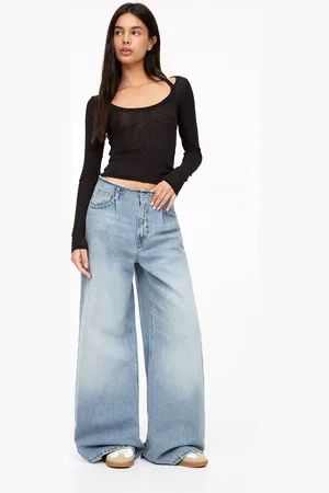 Pull&Bear Jean Large Effiloché À La Taille