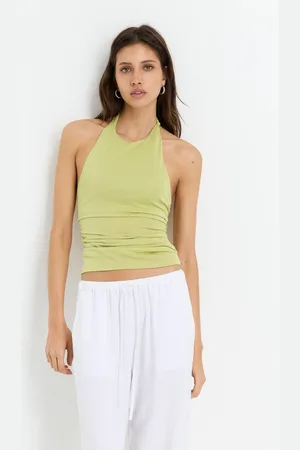 Pull&Bear Top Encolure Américaine Drapé