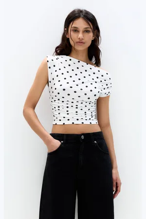 Pull&Bear Top Asymétrique À Pois