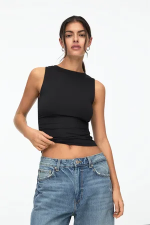 Pull&Bear Top En Polyamide Froncé