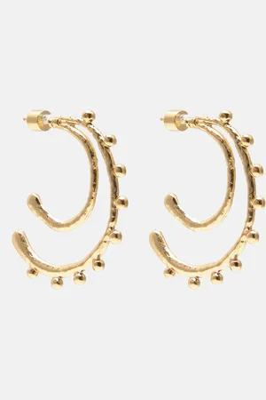 Pull&Bear Boucles D’oreilles Double Anneau Avec Perles