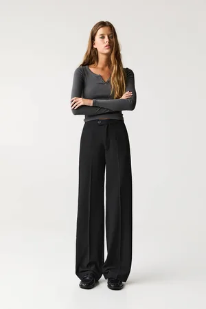 Pull&Bear Pantalon Habillé Taille Haute