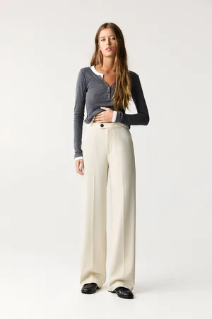 Pull&Bear Pantalon Habillé Taille Haute