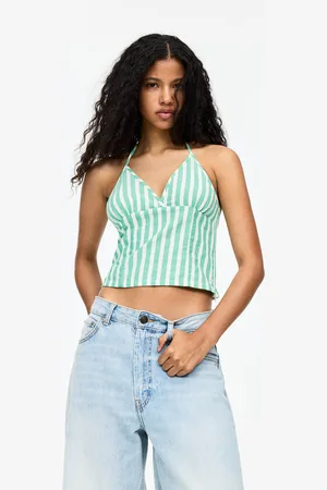Pull&Bear Top À Rayures À Encolure Américaine