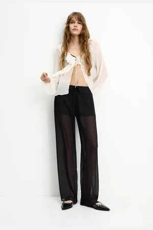 Pull&Bear Pantalon Fluide Semi-Transparent