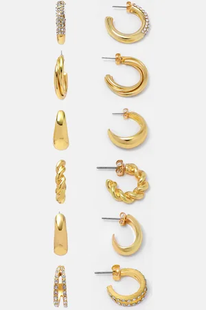 Pull&Bear Lot De Boucles D’oreilles Anneaux Et Brillants