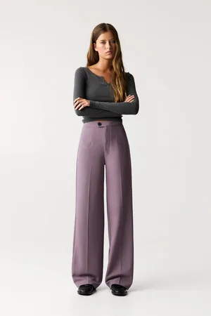 Pull&Bear Pantalon Habillé Taille Haute