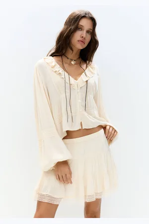 Pull&Bear Minijupe À Volants Et Bas En Dentelle