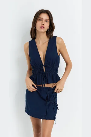 Pull&Bear Top Froncé Avec Nœuds