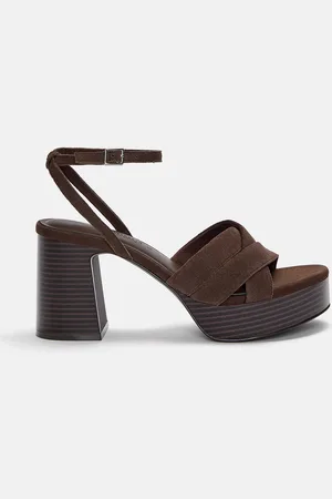 Pull&Bear Sandales Talon Plateforme Cuir
