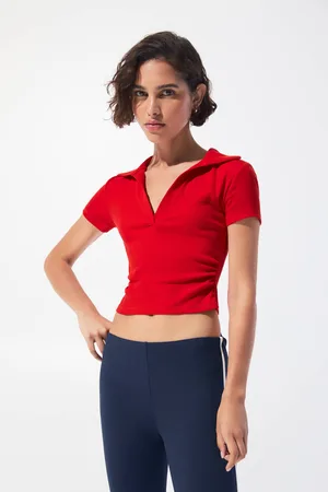 Pull&Bear Polo Manches Courtes Cropped