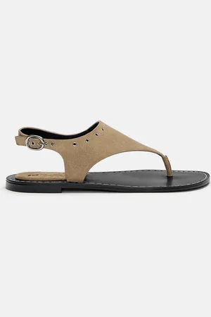 Pull&Bear Sandales Plates Cuir
