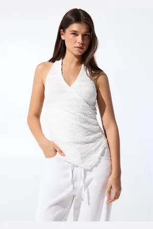 Pull&Bear Top Encolure Américaine Effet Froissé