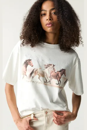 Pull&Bear T-Shirt Chevaux