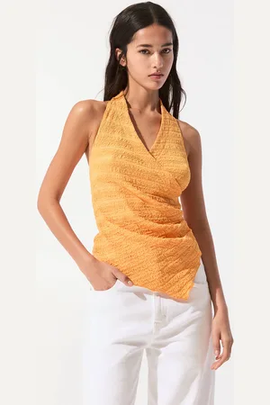 Pull&Bear Top Encolure Américaine Effet Froissé