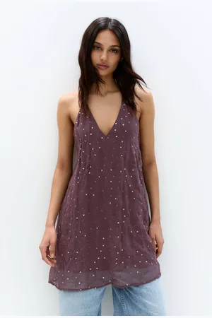 Pull&Bear Robe Courte En Tulle À Paillettes