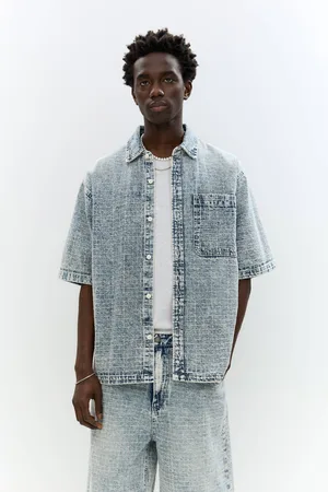 Pull&Bear Chemise En Jean Jacquard À Carreaux