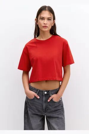 Pull&Bear T-Shirt Cropped À Manches Courtes