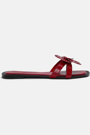 Pull&Bear Sandales Plates Fleur