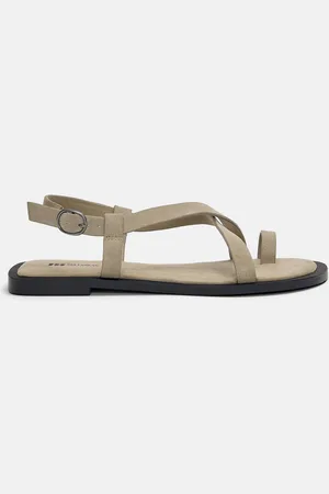Pull&Bear Sandales Plates Brides Cuir