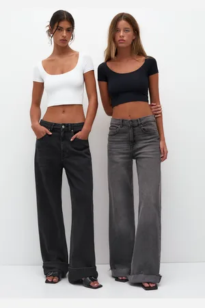 Pull&Bear Lot 2 T-Shirts Cropped En Polyamide