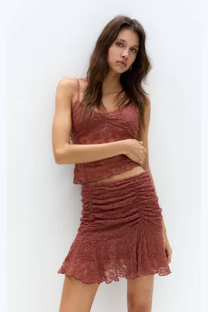 Pull&Bear Minijupe En Dentelle Froncée À Volants