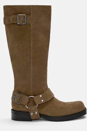 Pull&Bear Bottes Hautes Biker Cuir
