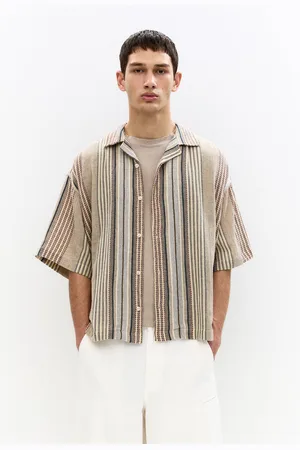 Pull&Bear Chemise Manches Courtes Rustique Rayures