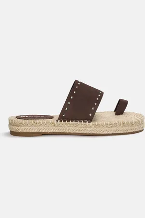 Pull&Bear Sandales Entre-Doigts En Jute Et Cuir