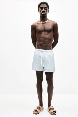 Pull&Bear Short De Bain À Rayures Seersucker