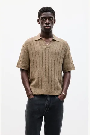 Pull&Bear Polo En Maille À Manches Courtes