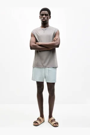 Pull&Bear Short De Bain À Rayures Seersucker