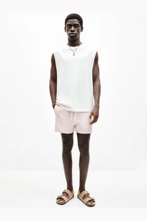 Pull&Bear Short De Bain À Rayures Seersucker